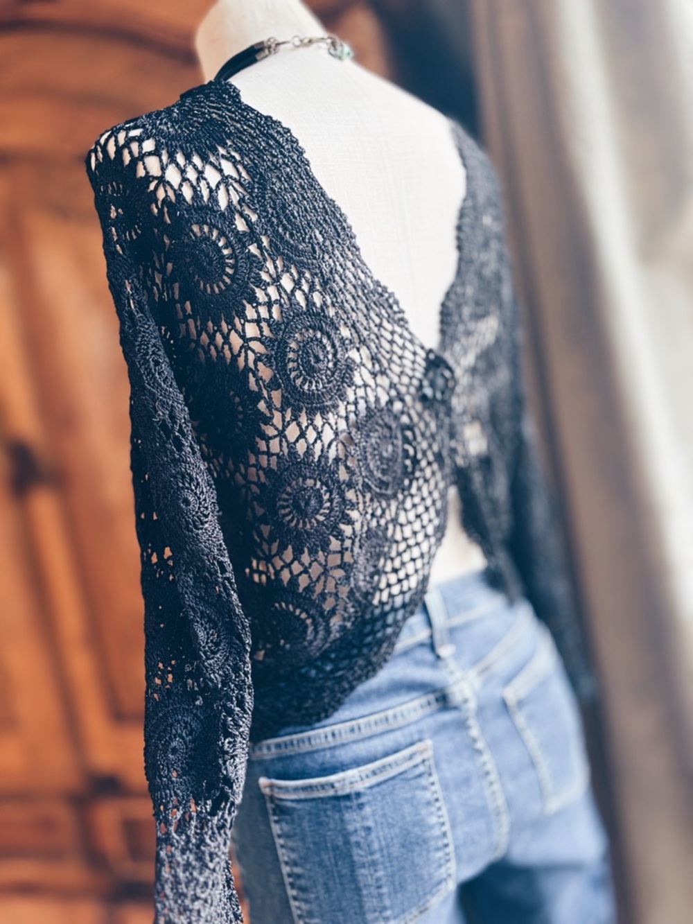 Reversible Vintage Joseph A. Crochet Jacket | Hand-Selected Vintage Button  OOAK - Picture 11 of 14